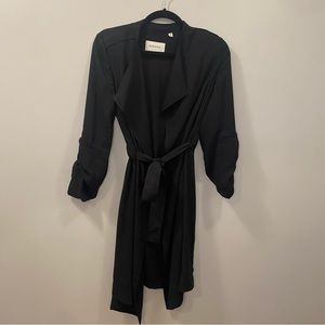 ARITZIA BABATON- Black Lightweight Jacket/Cardigan with Removable Belt XS